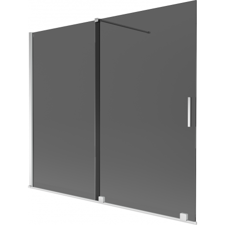Paravan cadă Mexen Velar, 2 aripi culisante, 180 x 150 cm, grafit, crom - 896-180-000-41-01