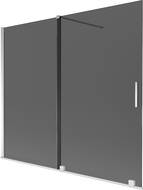 Mexen Velar 2-szárnyú toló zuhanyfal 180 x 150 cm, grafit, króm - 896-180-000-41-01