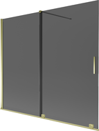 Mexen Velar paravan de cadă glisant cu 2 aripi 180 x 150 cm, grafit, auriu - 896-180-000-41-50