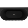 Mexen Sella cadă de baie independentă ribalitată 170 x 80 cm, negru mat, preaplin nichel periat - 52711708071-97