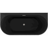 Mexen Sella önálló, bordázott szélű fal melletti kád 170 x 80 cm, fekete matt, selyemfényű nikkel túlfolyóval - 52711708071-97