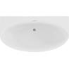 Mexen Bruna cadă freestanding de perete 150 x 82 cm, alb lucios, preaplin crom - 52731508200-01