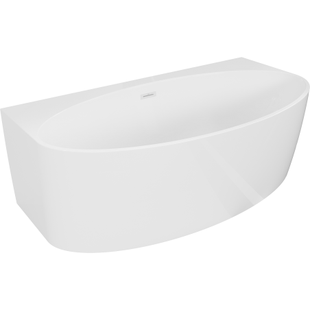 Cadă de sine stătătoare de perete Mexen Bruna 150 x 82 cm, alb lucios, preaplin alb - 52731508200-20