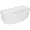 Cadă de sine stătătoare de perete Mexen Bruna 150 x 82 cm, alb lucios, preaplin alb - 52731508200-20