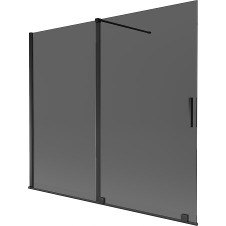 Paravan cadă Mexen Velar culisant cu 2 panouri 180 x 150 cm, grafit, negru - 896-180-000-41-70
