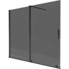 Paravan cadă Mexen Velar culisant cu 2 panouri 180 x 150 cm, grafit, negru - 896-180-000-41-70