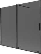 Paravan cadă Mexen Velar culisant cu 2 panouri 180 x 150 cm, grafit, negru - 896-180-000-41-70