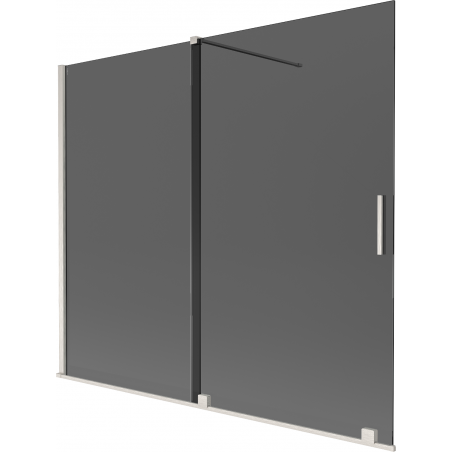 Mexen Velar paravan de cadă cu 2 uși glisante 180 x 150 cm, grafit, nichel periat - 896-180-000-41-97