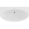 Cadă de baie Mexen Bruna freestanding, lipită de perete, 150 x 82 cm, alb lucios, preaplin gun metal - 52731508200-95