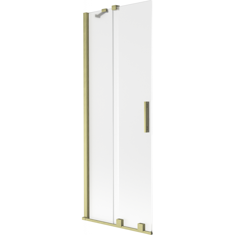 Mexen Velar 2-szárnyas eltolható fürdőszobai paraván 70 x 150 cm, jég, arany kefe - 896-070-000-31-55