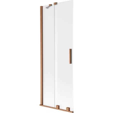 Mexen Velar kétszárnyú, toló fürdőkádparaván 70 x 150 cm, matt, kefélt réz - 896-070-000-31-65