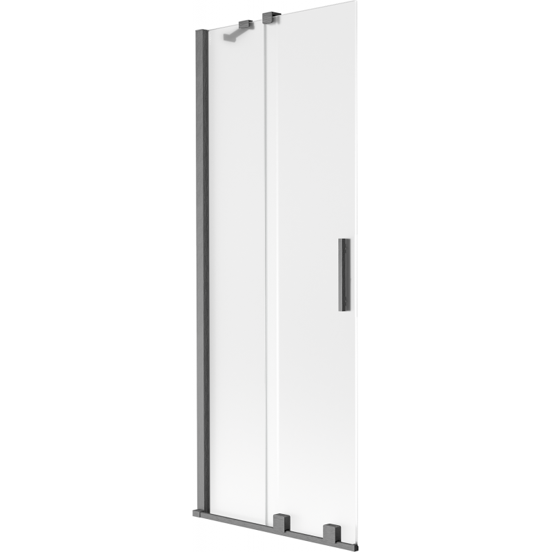 Mexen Velar 2-szárnyas toló zuhanyfal 70 x 150 cm, matt, kefe hatású gun gray - 896-070-000-31-66