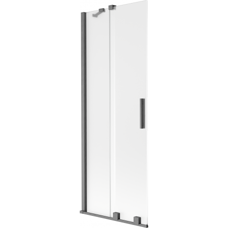 Mexen Velar 2-szárnyas toló zuhanyfal 70 x 150 cm, matt, kefe hatású gun gray - 896-070-000-31-66