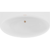 Cadă de baie freestanding Mexen Bruna cu montare pe perete 170 x 88 cm, alb lucios, preaplin cupru periat - 52731708800-65