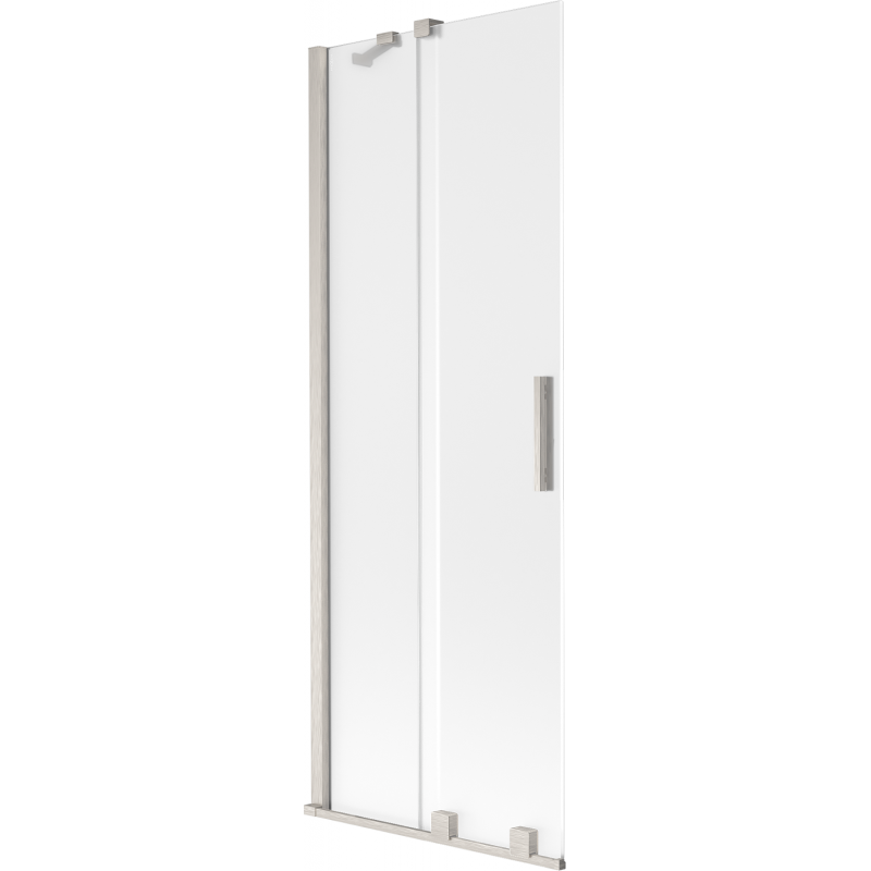 Mexen Velar kádparaván 2-szárnyú tolóajtós 70 x 150 cm, zúzott jég, matt nikkel - 896-070-000-31-97