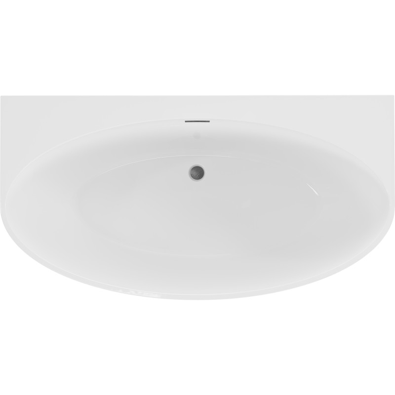 Mexen Bruna cada de baie independentă montată pe perete 170 x 88 cm, alb lucios, preaplin gri pistol periat - 52731708800-66