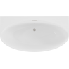 Mexen Bruna Cadă freestanding de perete 170 x 88 cm, alb lucios, preaplin nichel periat - 52731708800-97