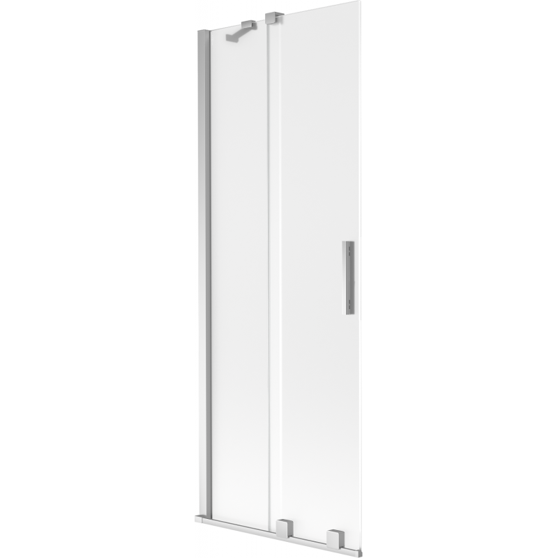 Mexen Velar 2-szárnyú, 75 x 150 cm-es tolóajtós fürdőszobai panel, homokfúvott, króm - 896-075-000-31-01