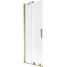 Mexen Velar paravan cadă cu 2 uși glisante 75 x 150 cm, înghețat, auriu - 896-075-000-31-50