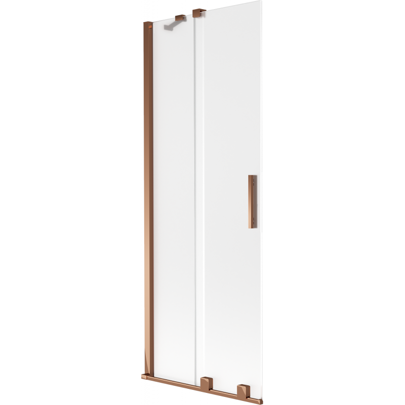 Mexen Velar 2-szárnyú, 75 x 150 cm-es zuhanyfal, matt, rózsaarany - 896-075-000-31-60