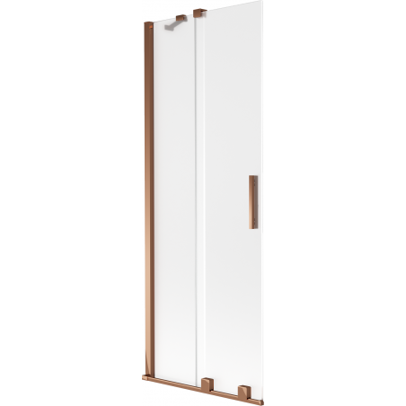 Mexen Velar 2-szárnyú, 75 x 150 cm-es zuhanyfal, matt, rózsaarany - 896-075-000-31-60