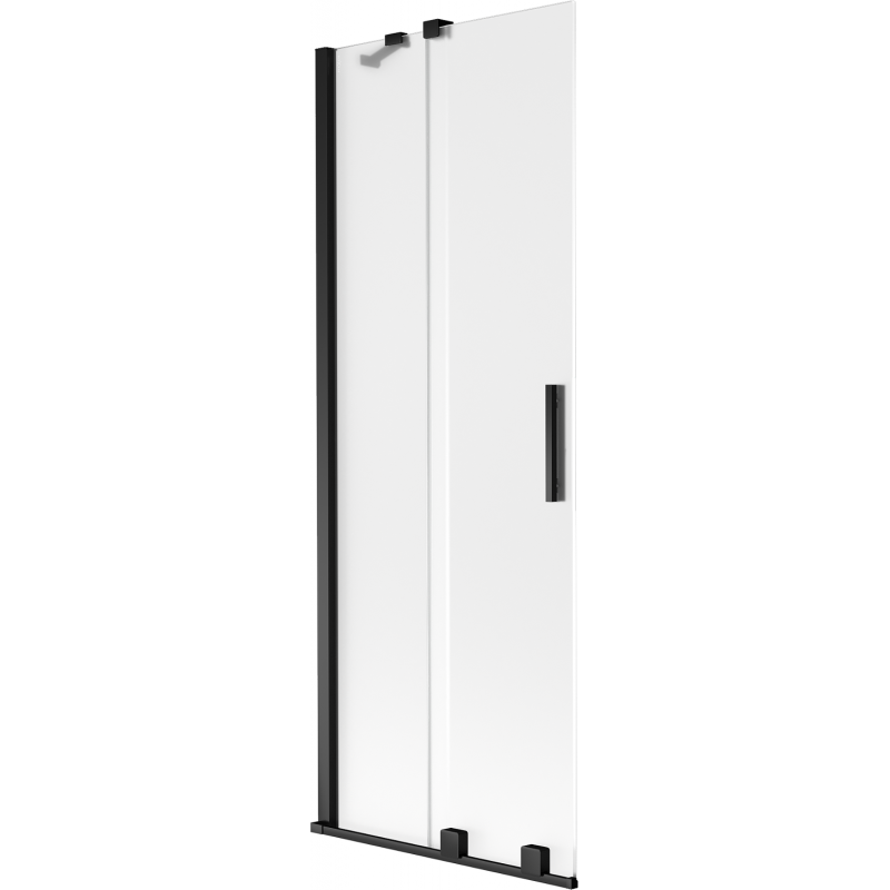 Mexen Velar 2-szárnyas toló zuhanyfal 75 x 150 cm, matt, fekete - 896-075-000-31-70