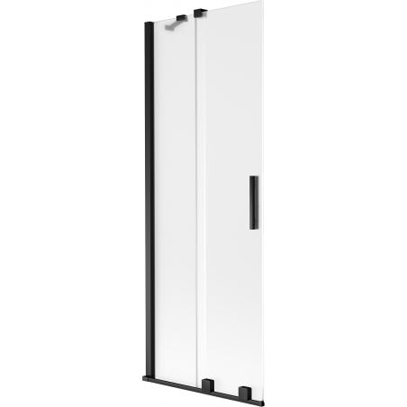 Mexen Velar kádparaván 2-szárnyú tolóajtós 75 x 150 cm, matt, fekete - 896-075-000-31-70