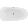 Mexen Giada cadă de baie independentă 170 x 90 cm, alb lucios, preaplin auriu - 52741709000-50