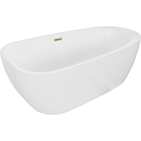 Mexen Giada cadă de baie independentă 170 x 90 cm, alb lucios, preaplin auriu - 52741709000-50