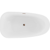 Mexen Giada cadă de baie freestanding 170 x 90 cm, alb lucios, preaplin aur roz - 52741709000-60