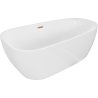 Mexen Giada cadă de sine stătătoare 170 x 90 cm, alb lucios, preaplin cupru periat - 52741709000-65