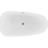 Mexen Giada cadă freestanding 170 x 90 cm, alb lucios, preaplin gun gray periat - 52741709000-66