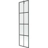 Mexen Next egyszárnyú fürdőkád paraván 50 x 150 cm, fekete rácsos, szálcsiszolt pisztolyszürke - 895-050-000-00-77-66