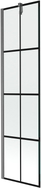 Mexen Next paravan de baie cu 1 panou 50 x 150 cm, carouri negre, gri armat periat - 895-050-000-00-77-66
