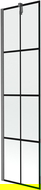 Paravan cadă Mexen Next 1-pliabil 50 x 150 cm, model negru, gri gun periat - 895-050-000-00-77-66