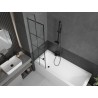 Mexen Next paravan de baie cu 1 panou 50 x 150 cm, carouri negre, gri armat periat - 895-050-000-00-77-66