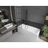Paravan cadă Mexen Next 1-pliabil 50 x 150 cm, model negru, gri gun periat - 895-050-000-00-77-66