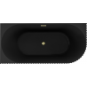 Mexen Gia cadă independentă colțar striată stânga 150 x 75 cm, negru mat, preaplin auriu periat - 52701507571L-55