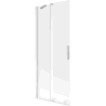 Mexen Velar paravan cadă 2-panouri glisante 80 x 150 cm, satin, alb - 896-080-000-31-20