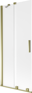 Mexen Velar 2-paneles, tolóajtós zuhanyfal 80 x 150 cm, homokfúvott, arany - 896-080-000-31-50
