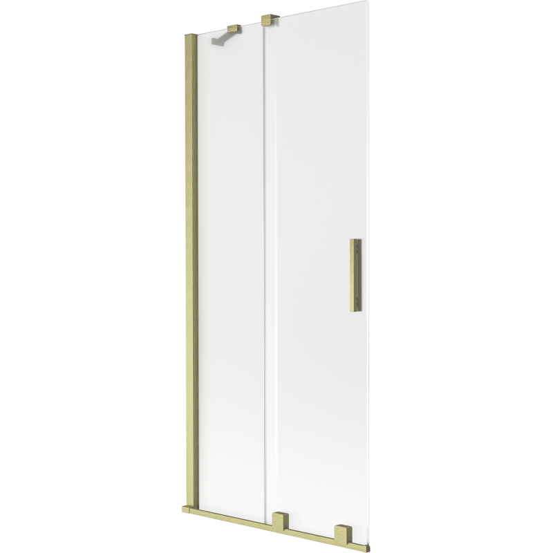 Paravan cadă Mexen Velar cu 2 aripi culisante 80 x 150 cm, mat, auriu periat - 896-080-000-31-55