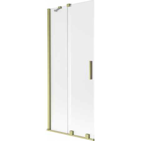 Paravan cadă Mexen Velar cu 2 aripi culisante 80 x 150 cm, mat, auriu periat - 896-080-000-31-55
