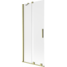Paravan cadă Mexen Velar cu 2 aripi culisante 80 x 150 cm, mat, auriu periat - 896-080-000-31-55
