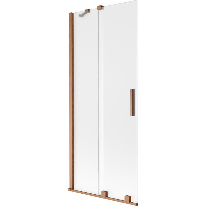 Mexen Velar paravan pentru cadă, cu 2 uși culisante 80 x 150 cm, mat, cupru periat - 896-080-000-31-65