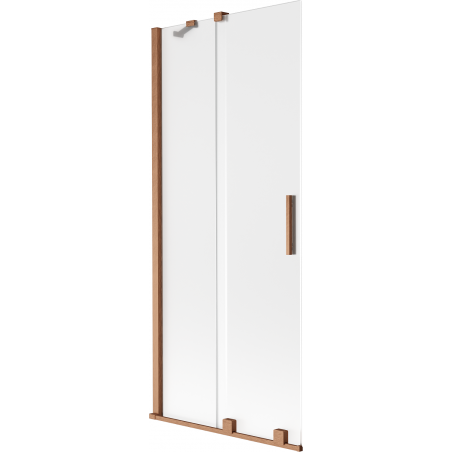 Mexen Velar paravan de cadă cu 2 uși glisante 80 x 150 cm, înghețat, cupru periat - 896-080-000-31-65