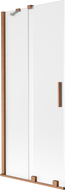 Mexen Velar paravan de cadă cu 2 uși glisante 80 x 150 cm, înghețat, cupru periat - 896-080-000-31-65