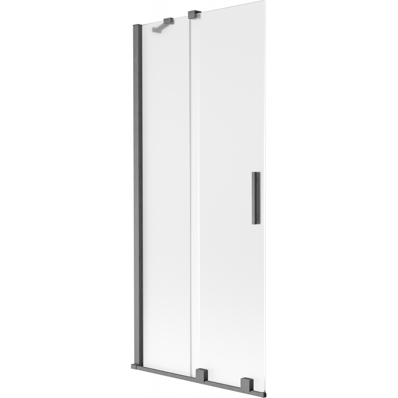 Mexen Velar kétszárnyú toló zuhanyfal 80 x 150 cm, matt, gun gray csiszolt - 896-080-000-31-66