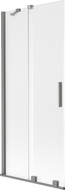 Mexen Velar paravan cadă cu 2 uși glisante 80 x 150 cm, înghețat, metal pistol - 896-080-000-31-95