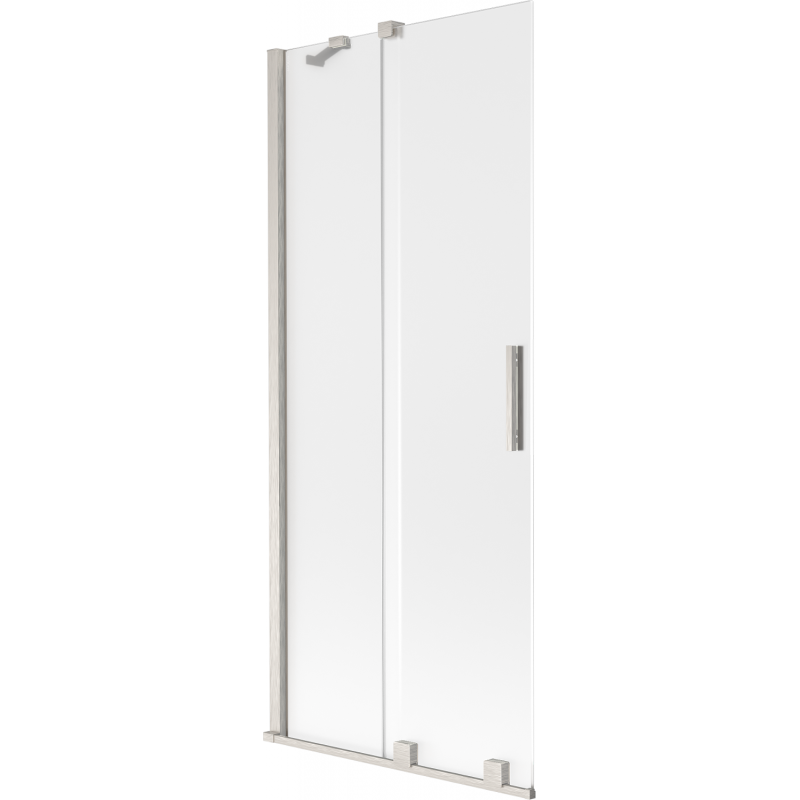 Mexen Velar paravan de cadă cu 2 aripi glisante 80 x 150 cm, înghețat, nichel periat - 896-080-000-31-97