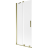 Mexen Velar kétszárnyas tolóajtós fürdőképernyő 85 x 150 cm, matt, arany - 896-085-000-31-50
